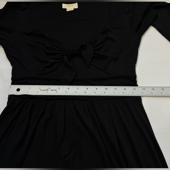 Meave Forever Sweetheart Asymmetrical Fit & Flare Front Bow  Black Dress Small - Picture 8 of 11